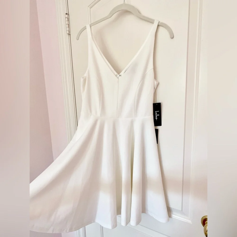 Lulu’s Darling Delight White Skater Dress- Women’s S - Picture 11 of 16